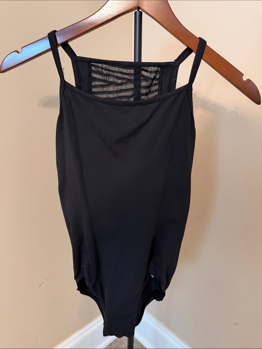 Bloch Black One-Piece Leotard with Sheer Back Panel